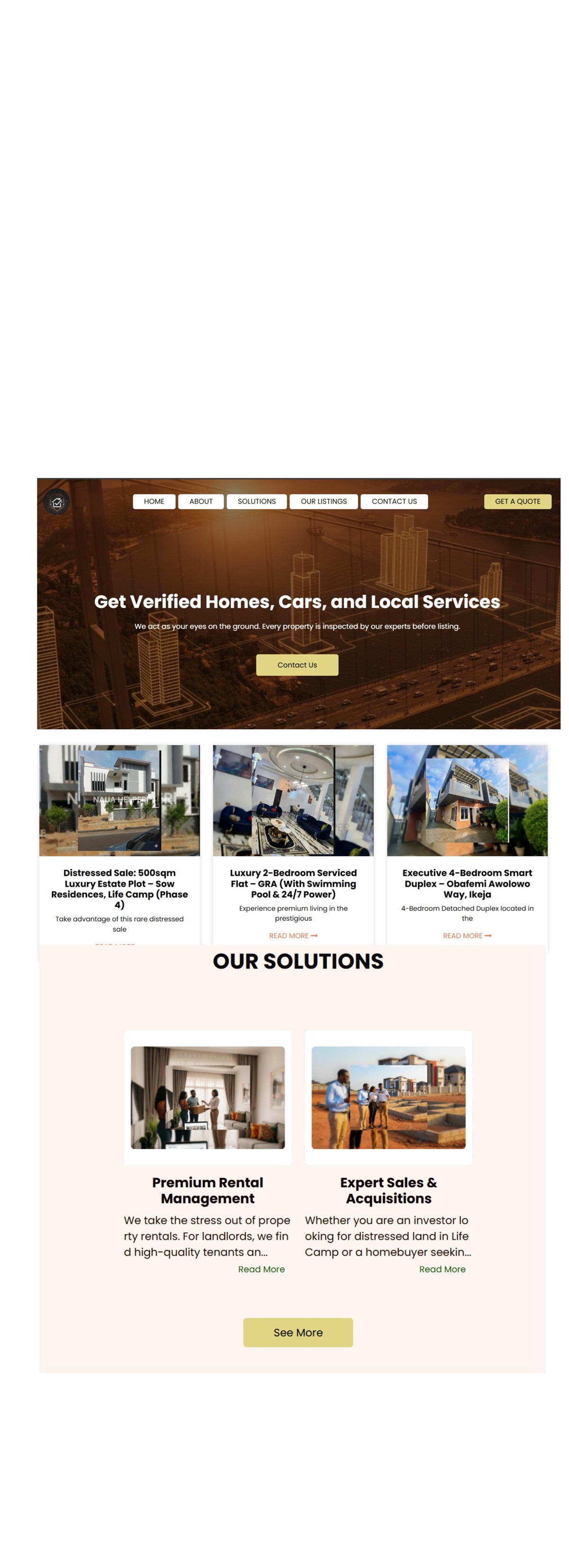 Naija Helper Property Services � built with Uptawk