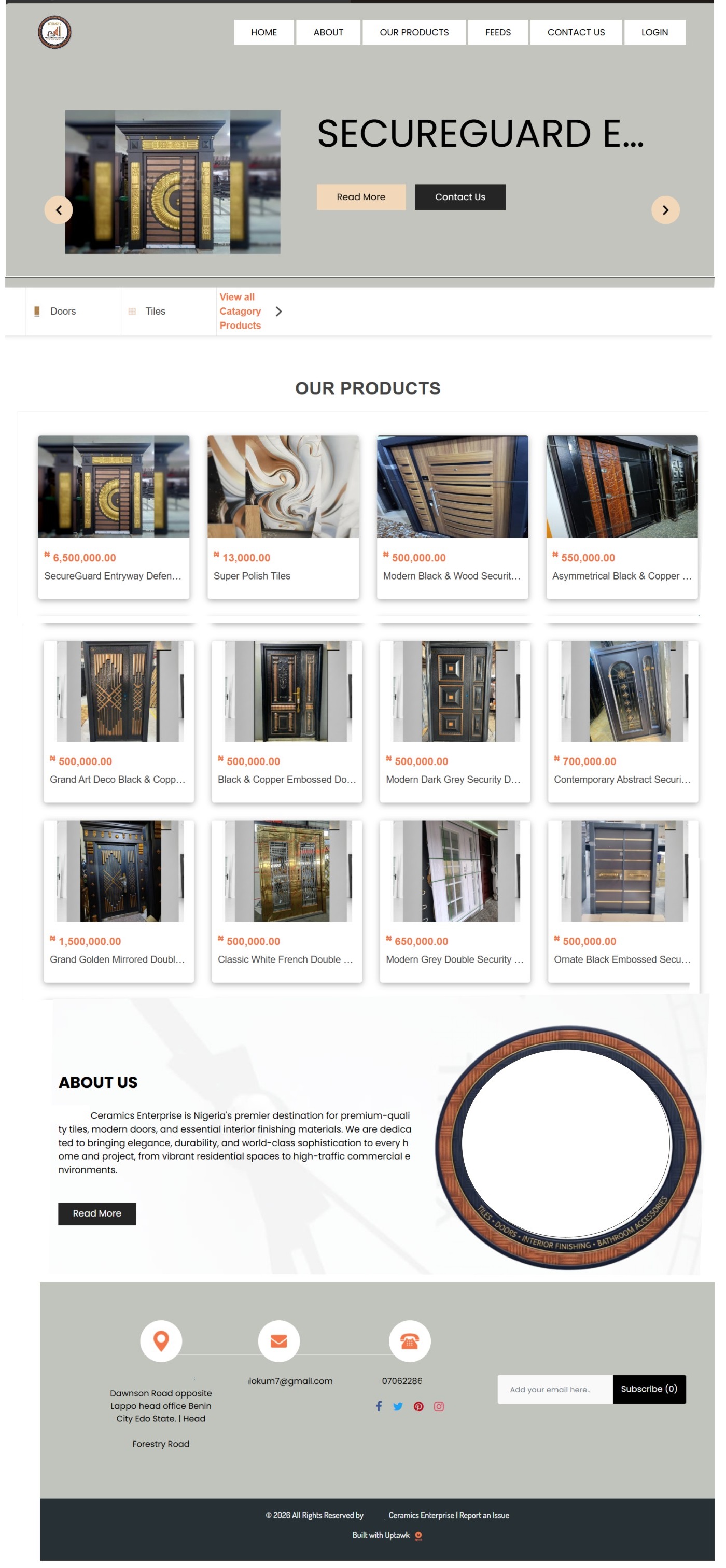 Site built with Uptawk